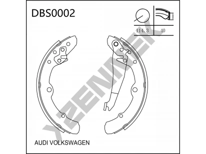 Колодки тормозные барабанные DBS0002