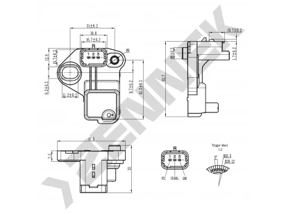 Camshaft position sensor DCS0207