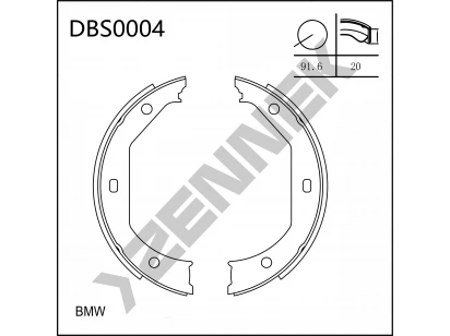 Колодки тормозные барабанные DBS0004