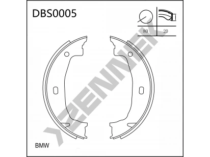 Колодки тормозные барабанные DBS0005