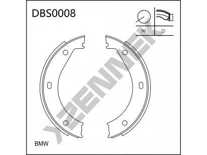 Колодки тормозные барабанные DBS0008