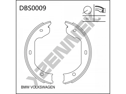 Колодки тормозные барабанные DBS0009