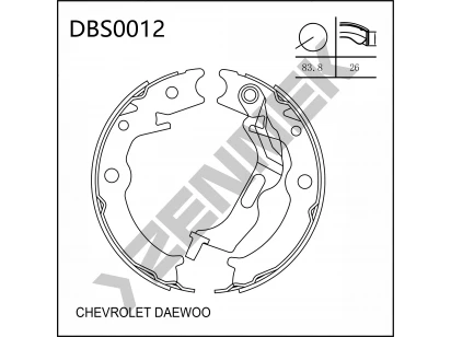 Колодки тормозные барабанные DBS0012