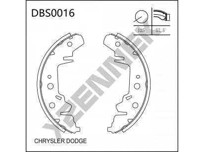 Колодки тормозные барабанные DBS0016