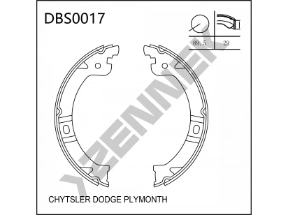Колодки тормозные барабанные DBS0017