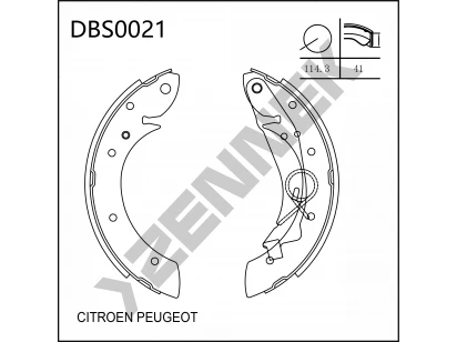 Колодки тормозные барабанные DBS0021