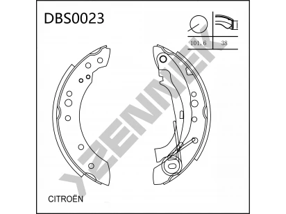 Колодки тормозные барабанные DBS0023