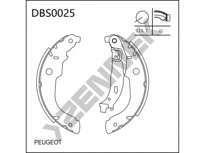 Колодки тормозные барабанные DBS0025