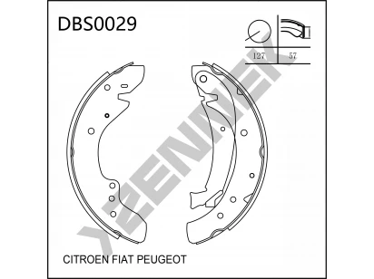 Колодки тормозные барабанные DBS0029