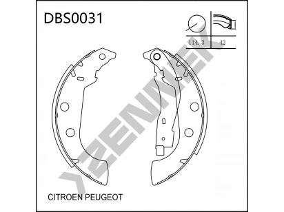 Колодки тормозные барабанные DBS0031