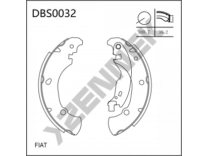 Колодки тормозные барабанные DBS0032