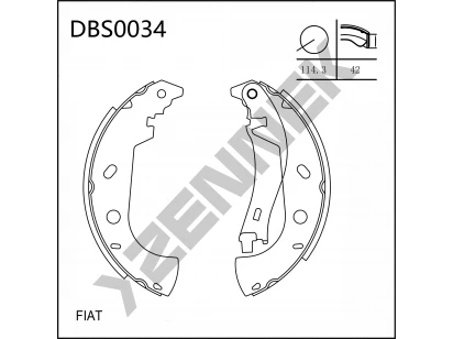 Колодки тормозные барабанные DBS0034