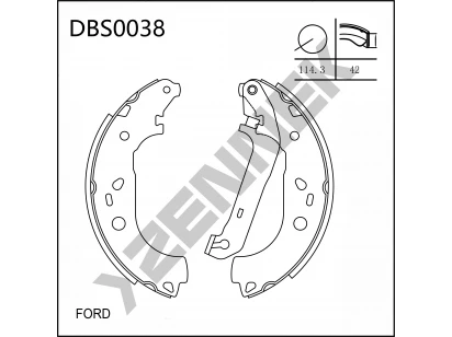 Колодки тормозные барабанные DBS0038