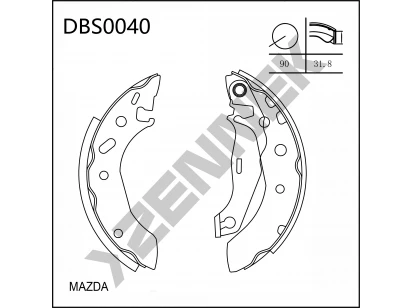 Колодки тормозные барабанные DBS0040