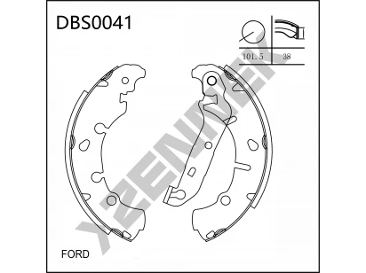 Колодки тормозные барабанные DBS0041