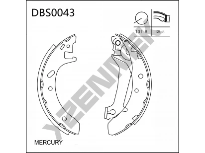 Колодки тормозные барабанные DBS0043