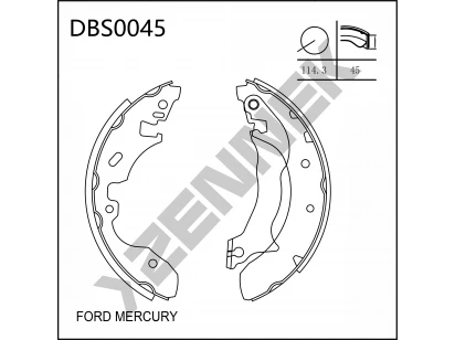 Колодки тормозные барабанные DBS0045