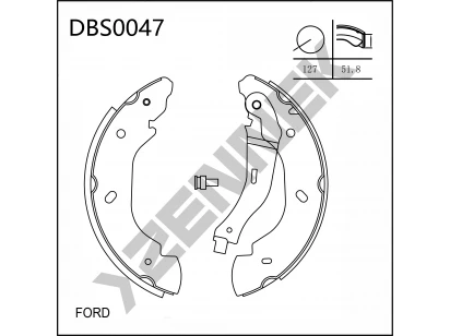 Колодки тормозные барабанные DBS0047