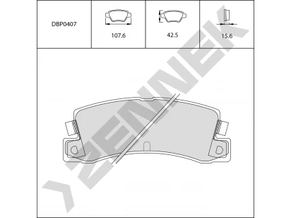 Brake pads DBP0407
