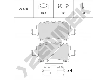 Brake pads DBP0346