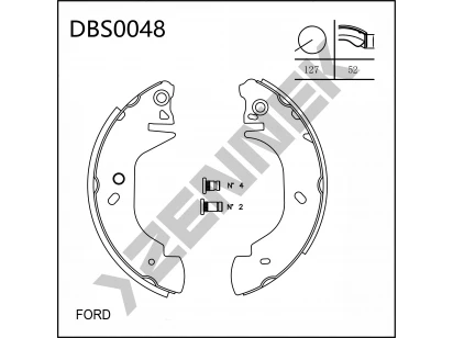 Колодки тормозные барабанные DBS0048