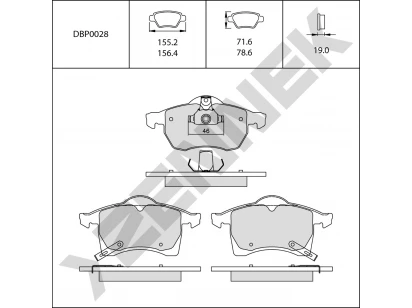 Brake pads DBP0028