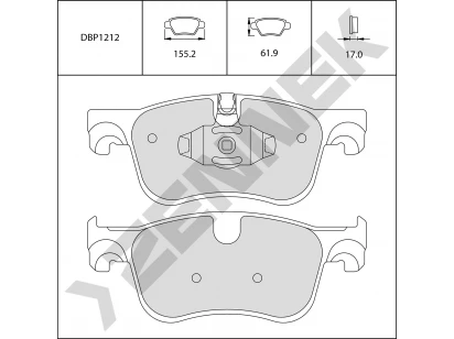 Brake pads DBP1212