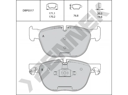 Brake pads DBP0317