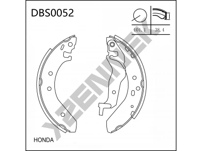 Колодки тормозные барабанные DBS0052