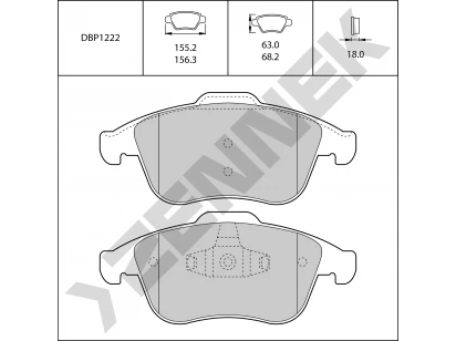 Brake pads DBP1222