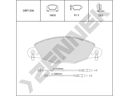 Brake pads DBP1206