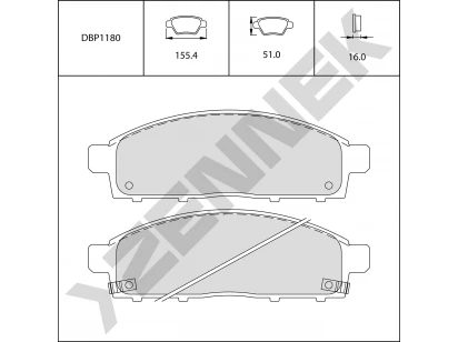 Brake pads DBP1180