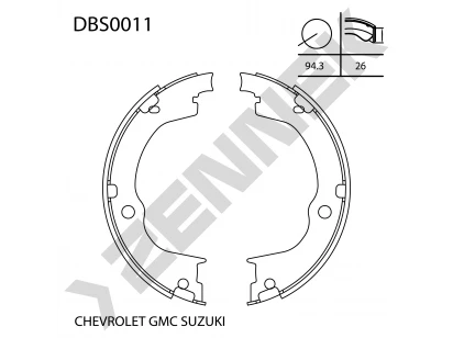 Drum brake shoes DBS0011