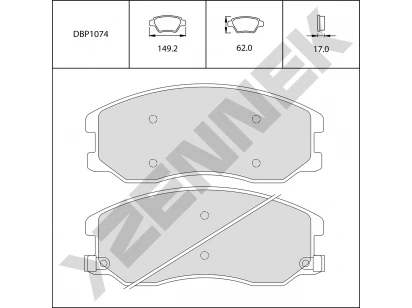 Brake pads DBP1074