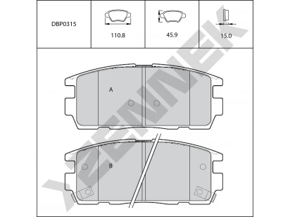 Brake pads DBP0315
