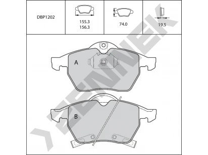 Brake pads DBP1202