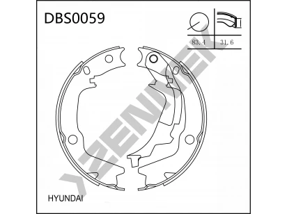 Колодки тормозные барабанные DBS0059