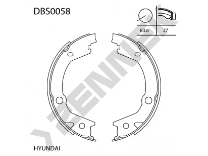 Drum brake shoes DBS0058