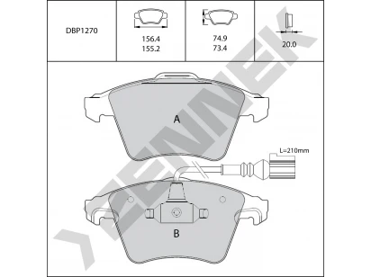 Brake pads DBP1270