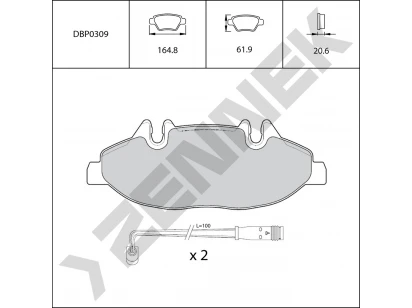 Brake pads DBP0309