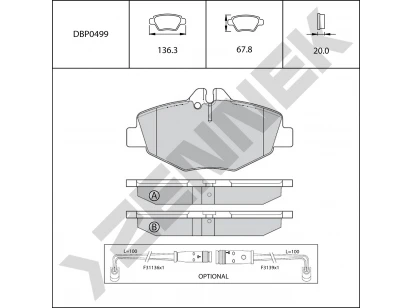 Brake pads DBP0499