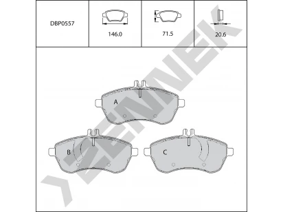 Brake pads DBP0557
