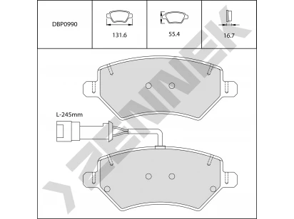 Brake pads DBP0990