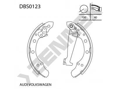 Drum brake shoes DBS0123