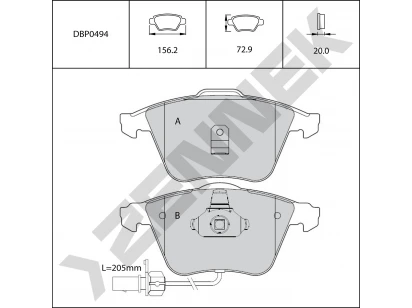 Brake pads DBP0494