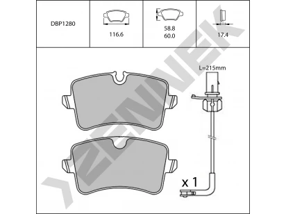 Brake pads DBP1280