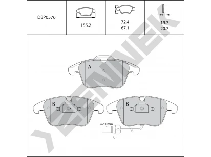Brake pads DBP0576