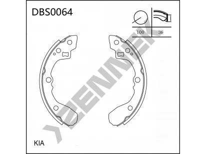 Колодки тормозные барабанные DBS0064