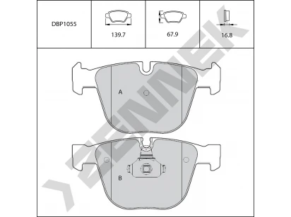Brake pads DBP1055