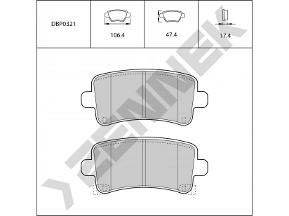 Brake pads DBP0321